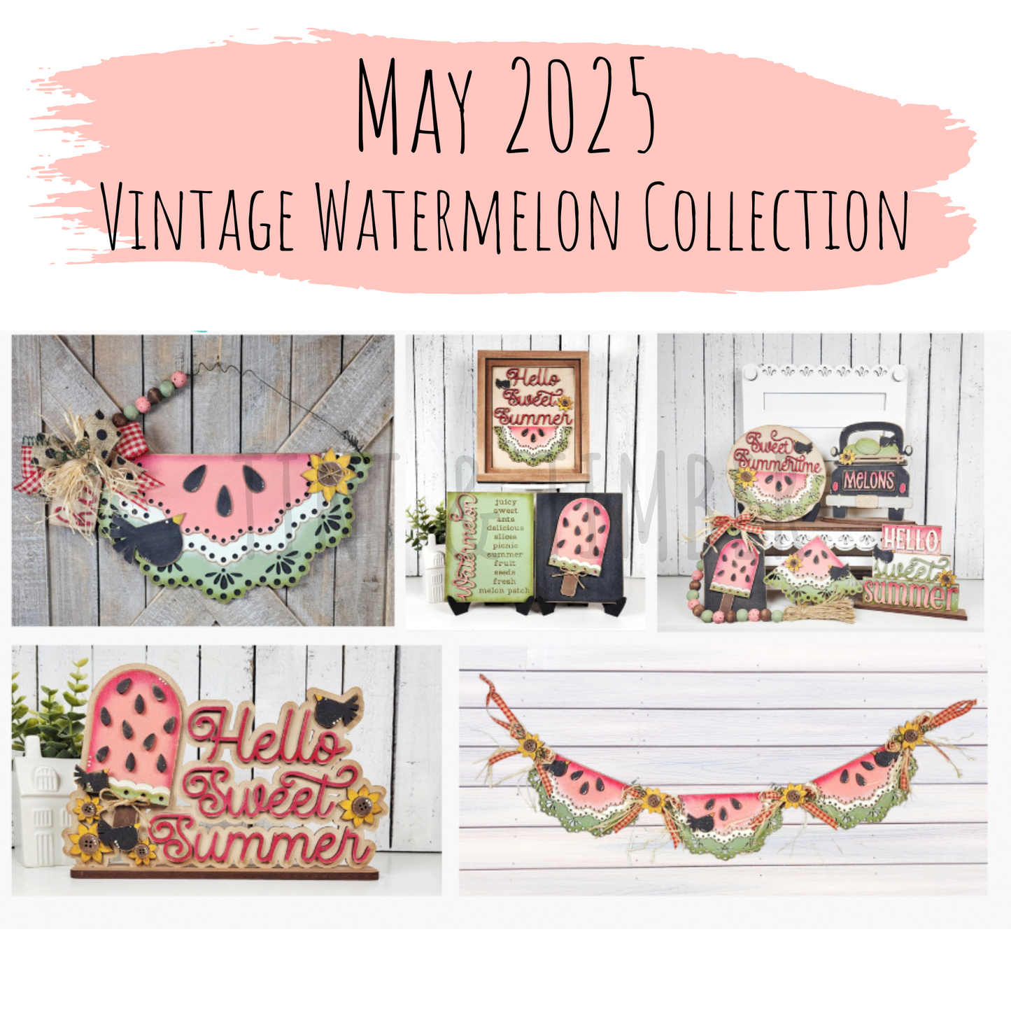 Word Art - Vintage Watermelon